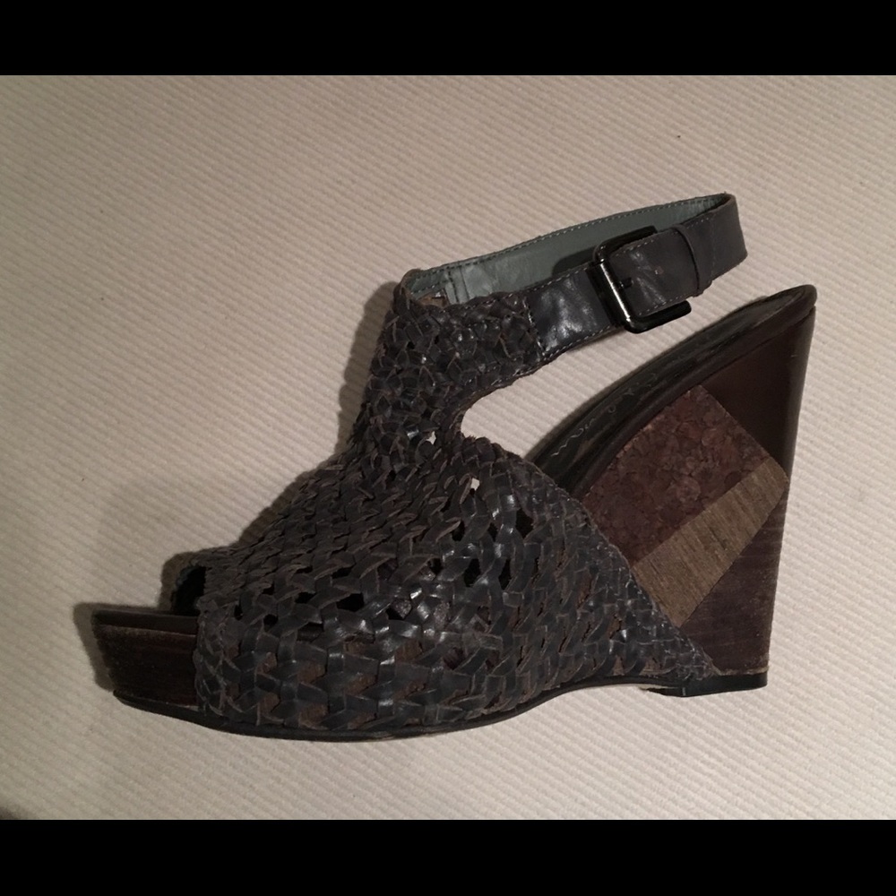 Sam Edelman grey unique heel wedges